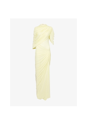 Womens Deme Beth Draped Stretch-Woven Maxi Dress