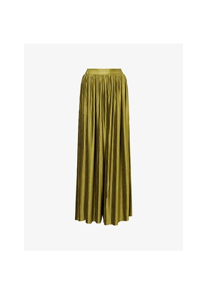 Womens Dima Ayad Pleated Wide-Leg Woven Trousers
