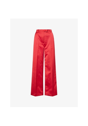Womens The Frankie Shop Brickell Wide-Leg Satin Trousers