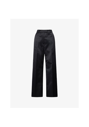 Womens The Frankie Shop Brickell Wide-Leg Satin Trousers