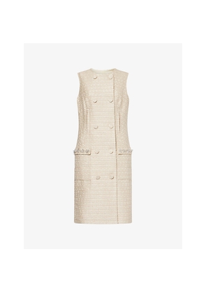 Womens Huishan Zhang Nia Jewel-Embellished Woven Midi Dress