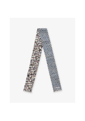 Womens Marni Printed Slim Silk Scarf