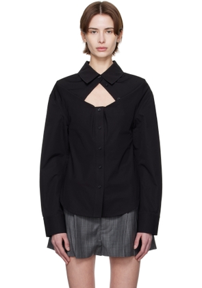 Alexander Wang Black Deconstructed Button-Up Shirt