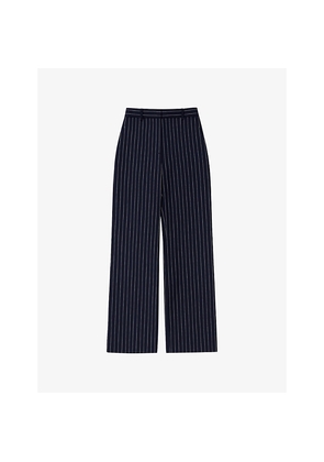 Womens Ro&Zo Pinstripe Tailored Woven Trousers