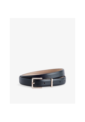 Womens Max Mara Square-Buckle Leather Belt