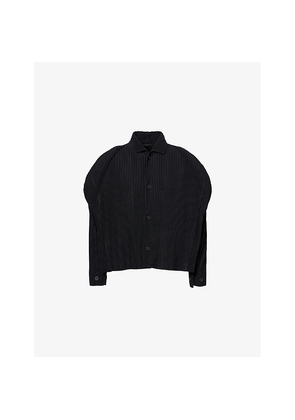 Mens Homme Plisse Issey Miyake Cover and Fold Pleated Knitted Jacket