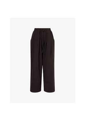 Womens Free People Chambers Wide-Leg Linen and Cotton-Blend Trousers