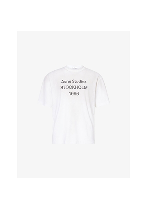 Mens Acne Studios Exford U 1996 Text-Print Cotton T-Shirt