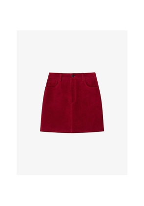 Womens Ro&Zo A-Line Suede Mini Skirt