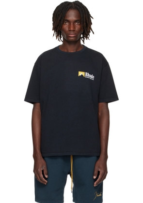 Rhude Black International Racing Logo T-shirt