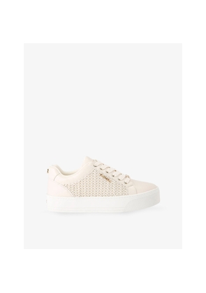 Womens Carvela Sardinia Faux-Leather Trainers