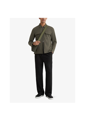 Mens Reiss Ascend Long-Sleeved Stretch-Woven Shirt