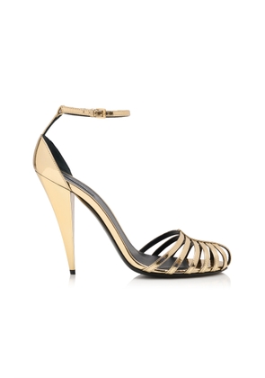 Givenchy Metallic Strappy Sandals - Moda Operandi