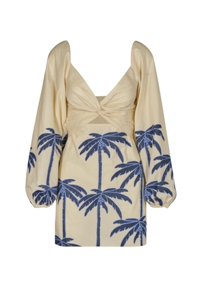 Johanna Ortiz The Power Of The Sea Printed Cotton-Blend Mini Dress - Moda Operandi