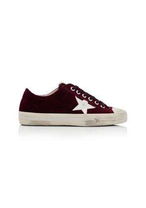 Golden Goose V-Star 2 Leather-Trimmed Velvet Sneakers - Moda Operandi