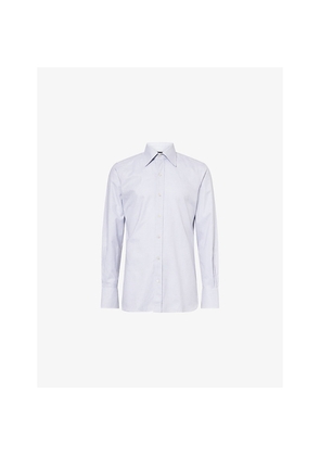 Mens Tom Ford Slim-Fit Long-Sleeves Slim Cotton-Poplin Shirt
