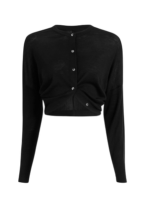 Khaite Finn Cropped Merino-Wool Cardigan - Moda Operandi