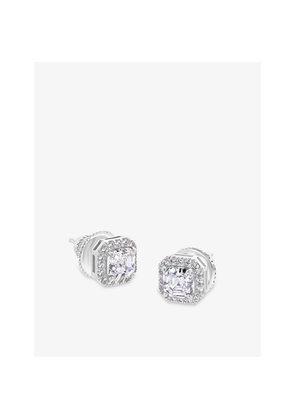 Womens Carat London Misha Sterling-Silver and Cubic Zirconia Stud Earrings