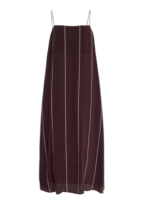 BONDI BORN Orta Striped Silk Maxi Slip Dress - Moda Operandi