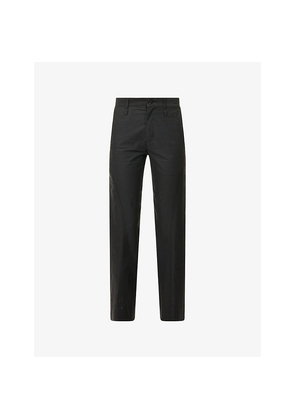 Womens Issey Miyake Pigment Dyed Flared Cotton Trousers