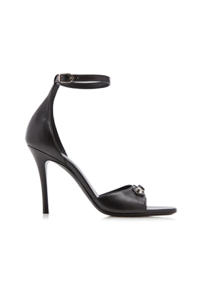 Balenciaga City Heeled Leather Sandals - Moda Operandi