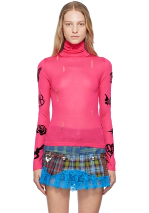 Andersson Bell Pink Augen Turtleneck