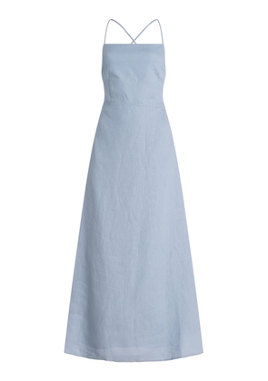 Posse Exclusive Riviera Lori Open-Back Linen Maxi Dress - Moda Operandi