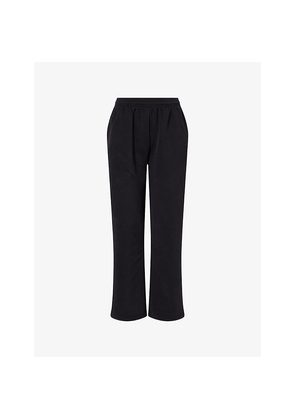 Womens Sisters & Seekers Relaxed-Fit Wide-Leg Cotton-Blend Jogging Bottoms