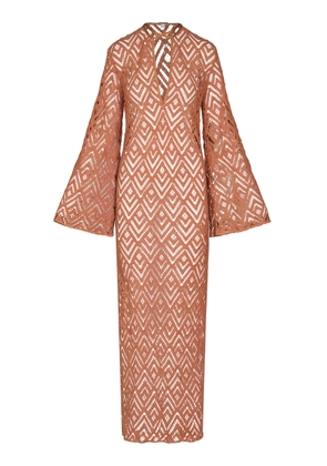 Johanna Ortiz Wild Savannah Crocheted Cotton Maxi Tunic Dress - Moda Operandi