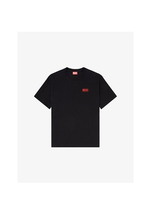 Mens Diesel T-Boxt-Bisk Brand-Print Cotton-Jersey T-Shirt