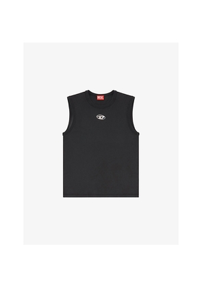 Mens Diesel T-Bisco-Od Sleeveless Cotton-Jersey Top