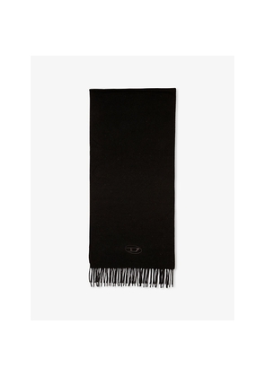 Mens Diesel S-Imon-D-Long Fringed Wool-Blend Scarf