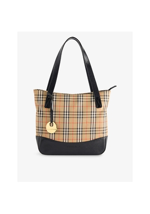 Womens Reselfridges Pre-Loved Burberry Haymarket Check Coated Canvas Tote Bag