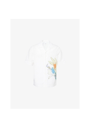 Mens Paul Smith Graphic-Print Short-Sleeves Woven Shirt