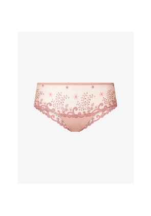 Womens Simone Perele Delice Embroidered Stretch-Woven Briefs