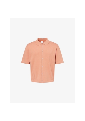 Mens Paul Smith Check-Print Short-Sleeves Cotton-Knit Shirt