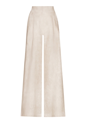 Andres Otalora Desperte Pleated Linen Wide-Leg Pants - Moda Operandi