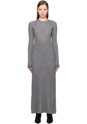 TOTEME Gray Cable Knit Maxi Dress