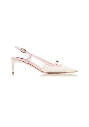 Roger Vivier Mini-Buckle Patent Leather Slingback Pumps - Moda Operandi