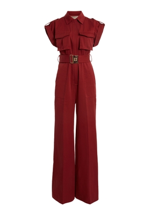 Elie Saab Pocket-Detail Cotton-Gabardine Jumpsuit - Moda Operandi