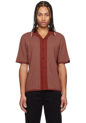 rag & bone Burgundy Harvey Knit Camp Shirt