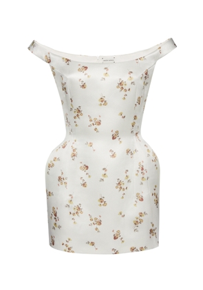 Magda Butrym Off-The-Shoulder Floral Silk Taffeta Mini Dress - Moda Operandi