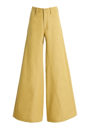 Alexis Dilo Cotton-Blend Wide-Leg Pants - Moda Operandi