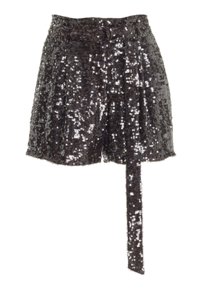 LAPOINTE Sequined High-Rise Shorts - Moda Operandi
