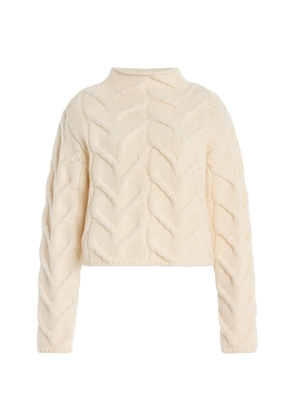 FRAME The Cable Funnel-Neck Wool Sweater - Moda Operandi