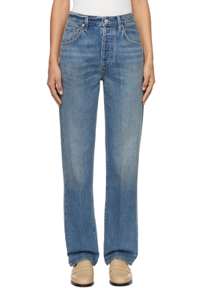 Citizens of Humanity Blue Baretta Relaxed Straight Jeans