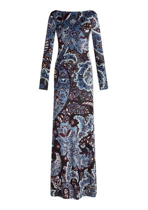 Etro Open Back Velvet Maxi Dress - Moda Operandi