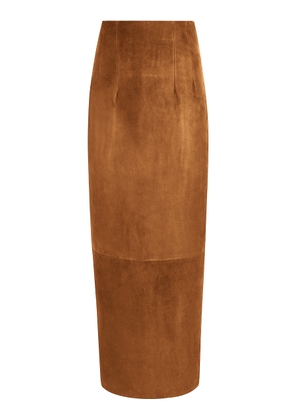 Khaite Loxley Suede Maxi Skirt - Moda Operandi