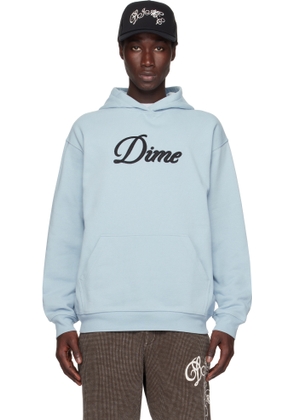 Dime Blue Cursive Hoodie