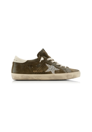 Golden Goose Super-Star Glittered Suede Sneakers - Moda Operandi
